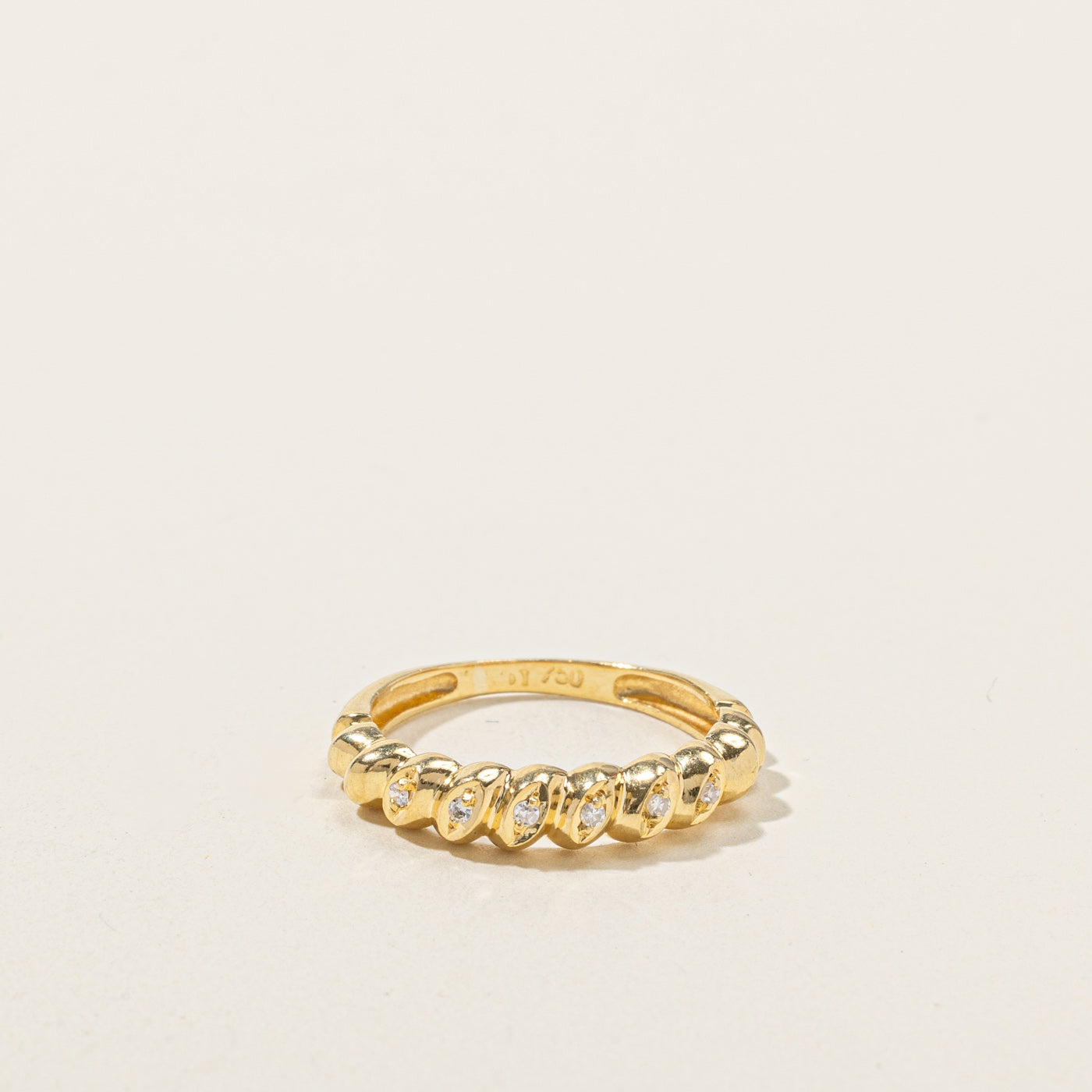 Textured Diamond Band | 0.06ctw | SZ 6.25 |
