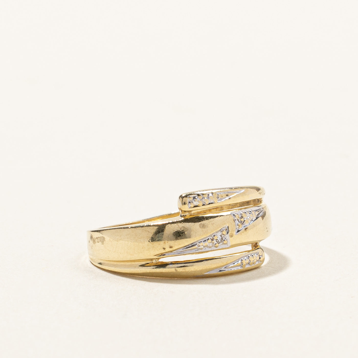 Bypass Diamond Ring | 0.02ctw | SZ 6 |