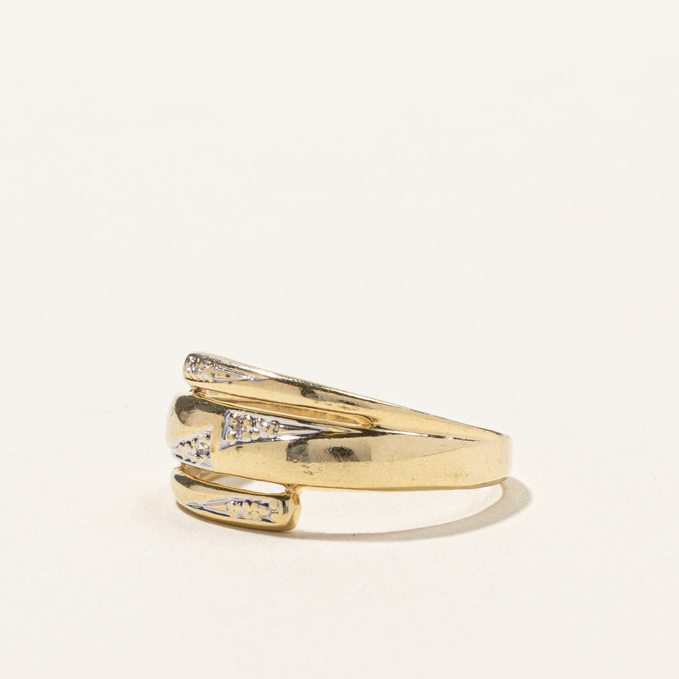 Bypass Diamond Ring | 0.02ctw | SZ 6 |