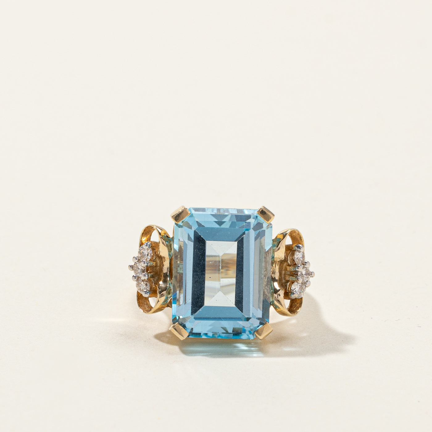 High Set Topaz & Diamond Ring | 16.08ct | 0.21ctw | SZ 6.75 |