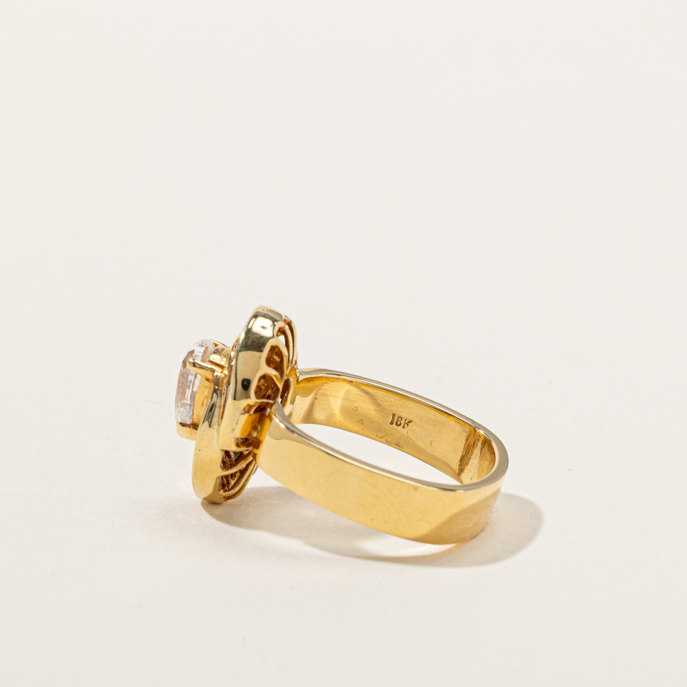 Pear Diamond Halo Engagement Ring | 1.22ctw VS1/VS2 G/H | SZ 5.5 |