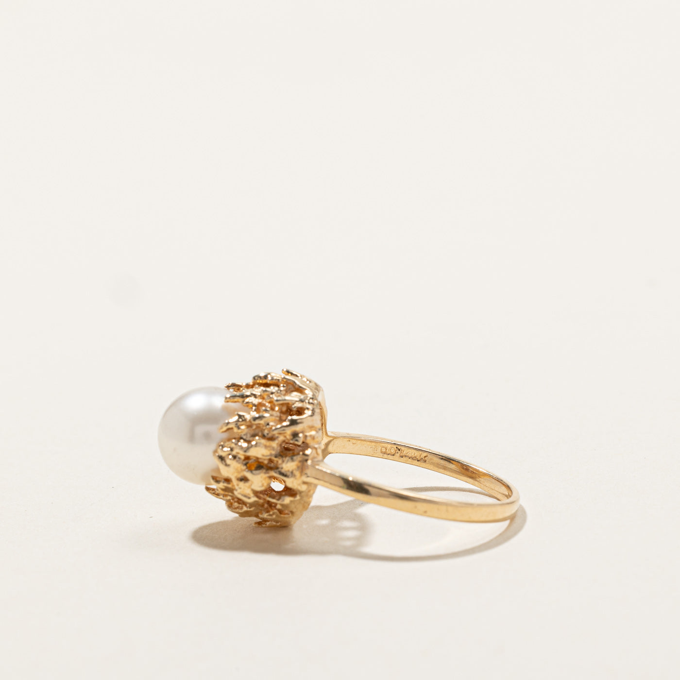 Textured Pearl Ring | SZ 5.75 |