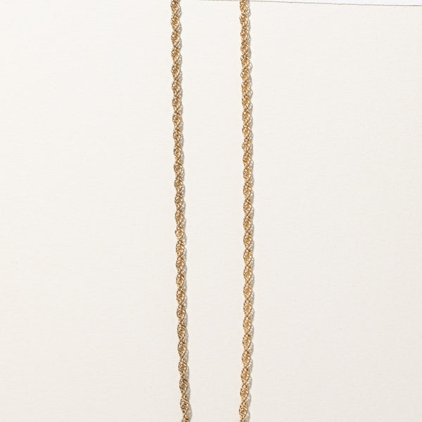 Yellow Gold Rope Chain | 16