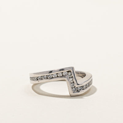 Channel Diamond Offset Ring | 0.48ctw | SZ 6.75 |