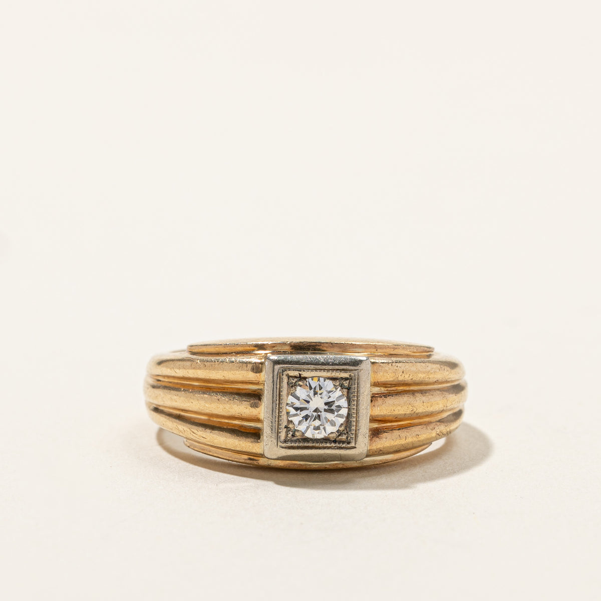 Textured Solitaire Diamond Ring | 0.26ct | SZ 7.75