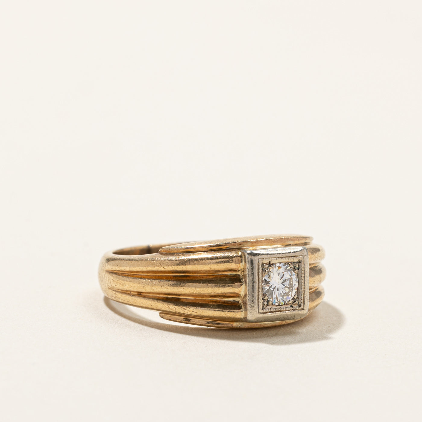 Textured Solitaire Diamond Ring | 0.26ct | SZ 7.75 |