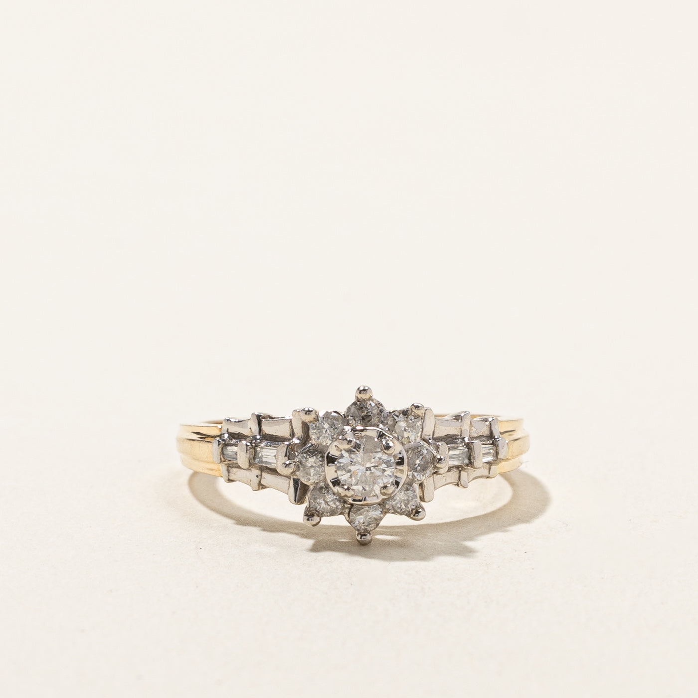 Cluster Set Diamond Halo Ring | 0.31ctw | SZ 7 |