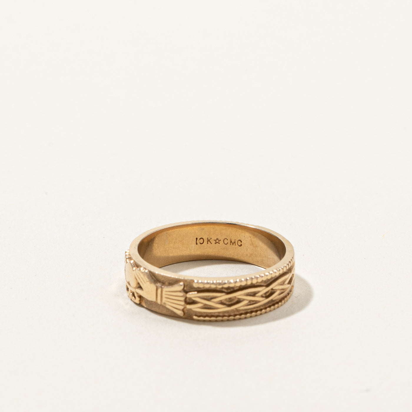 Gold Claddagh Band | SZ 7.5 |