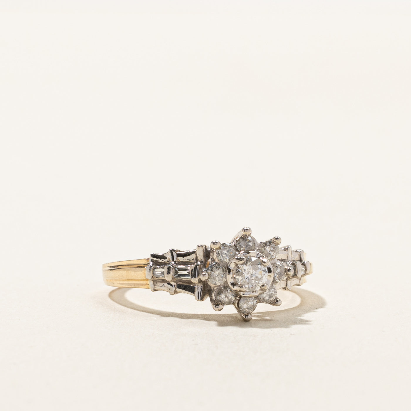 Cluster Set Diamond Halo Ring | 0.31ctw | SZ 7 |