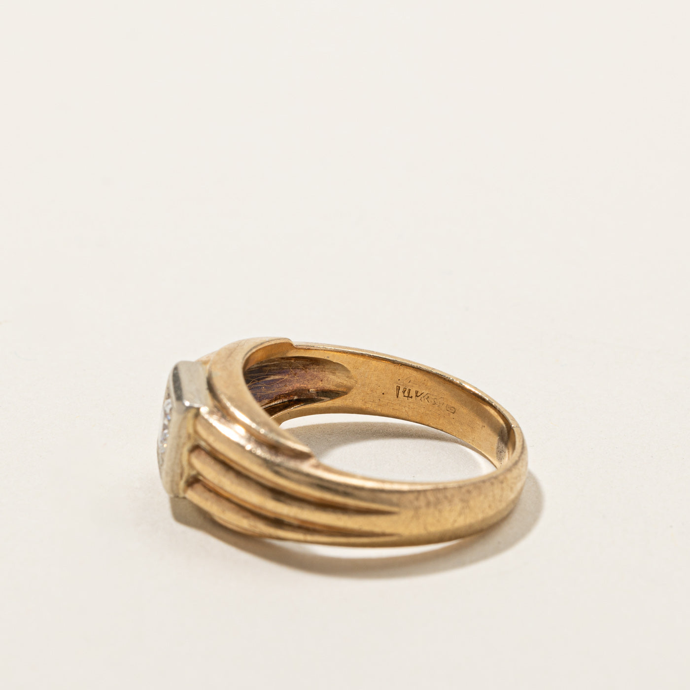 Textured Solitaire Diamond Ring | 0.26ct | SZ 7.75 |