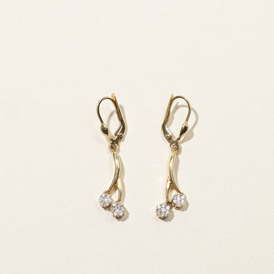 Cluster Diamond Dangle Earrings | 0.30ctw |