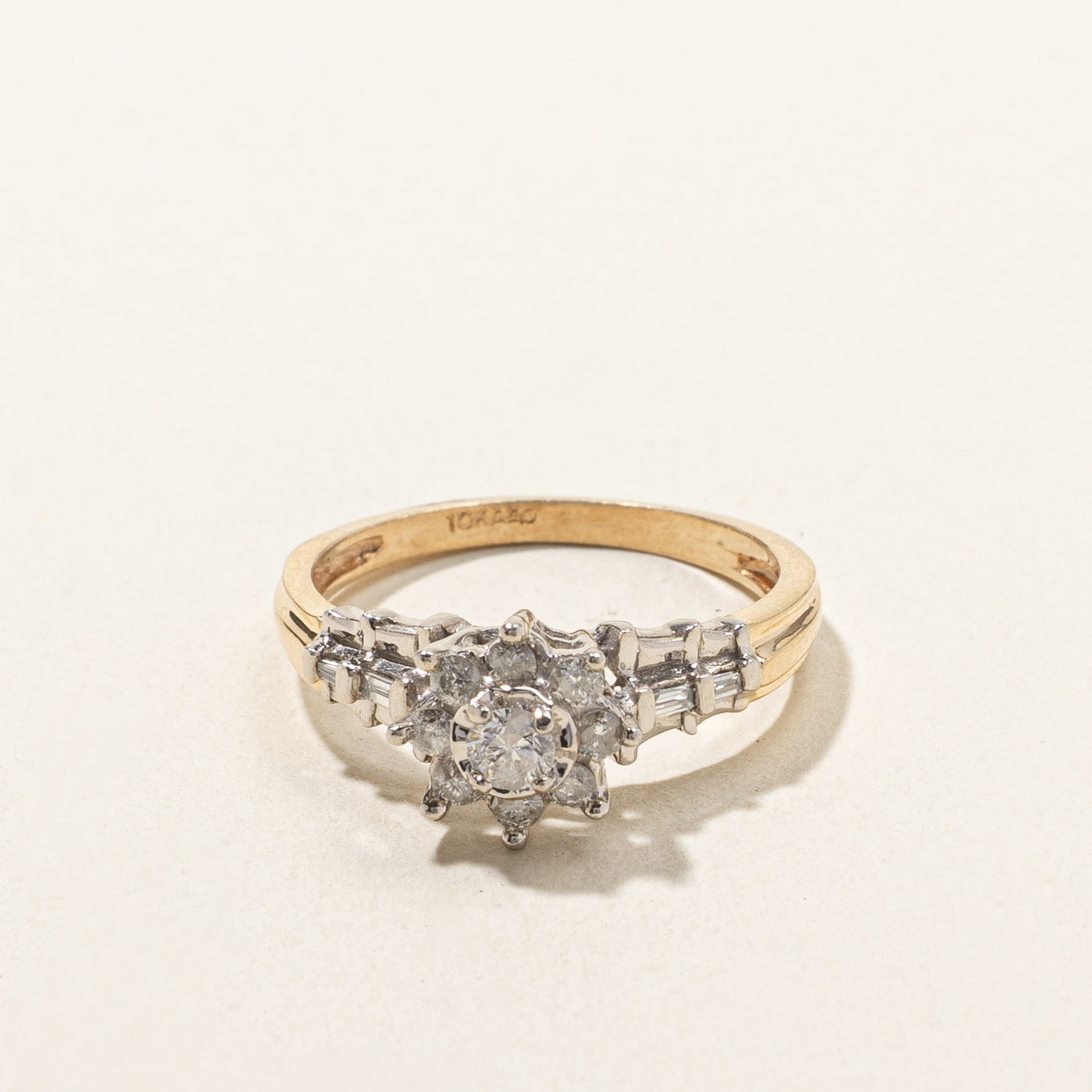 Cluster Set Diamond Halo Ring | 0.31ctw | SZ 7 |