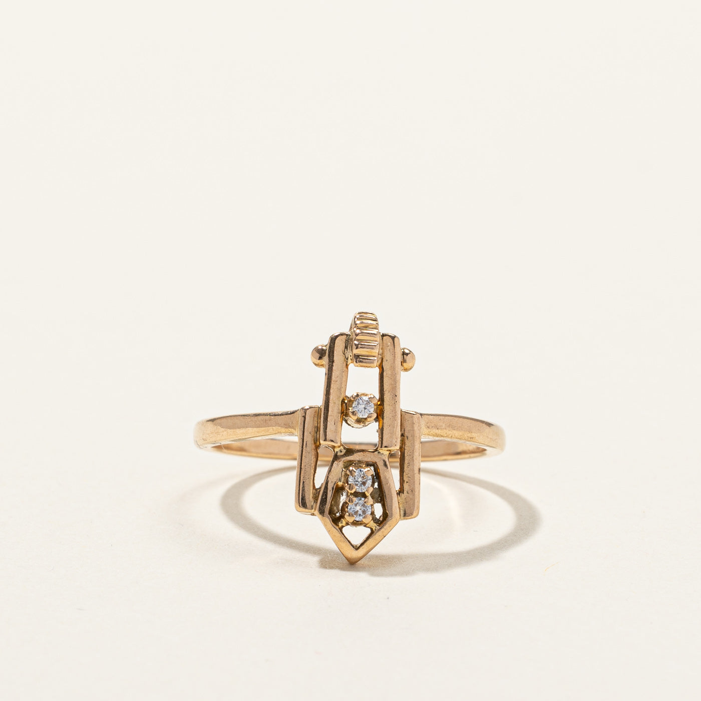 Textured Diamond Ring | 0.03ctw | SZ 8.5 |