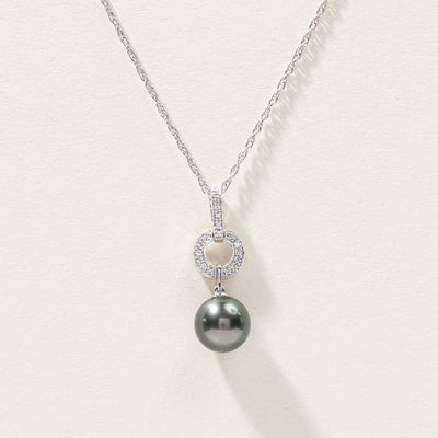 Pearl & Diamond Pendant Necklace | 0.18ctw | 18