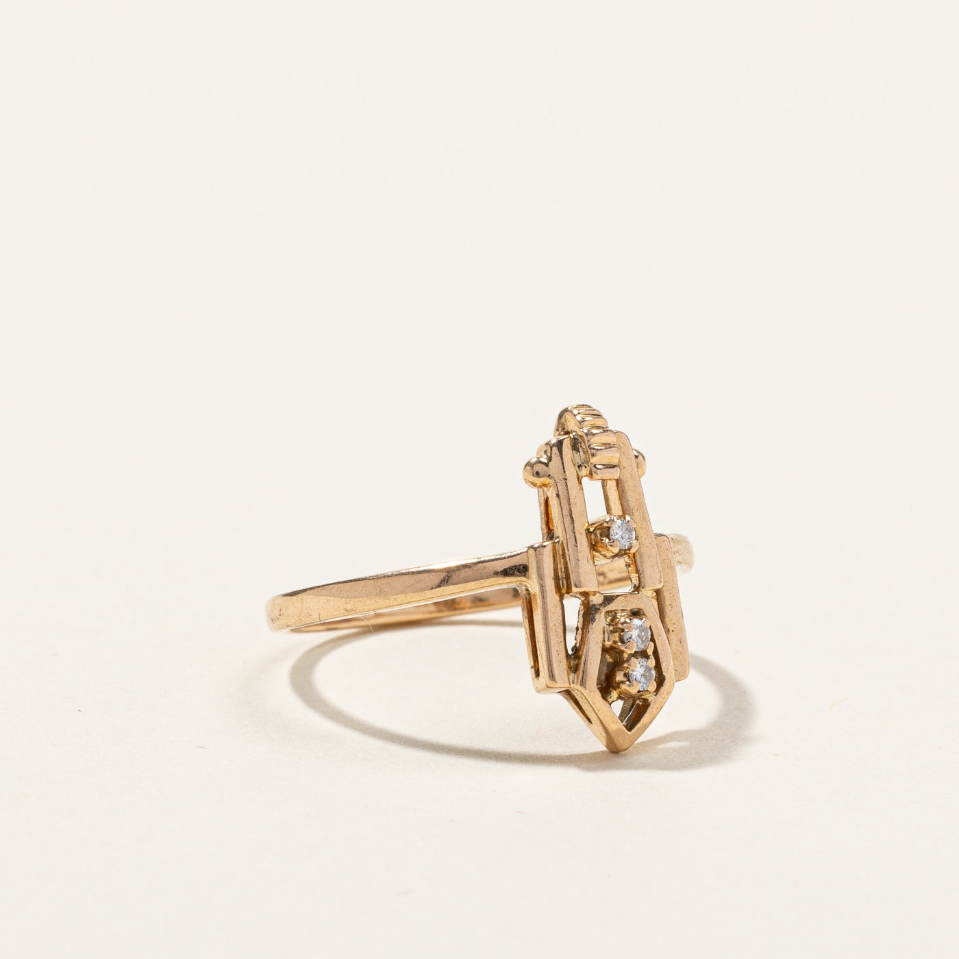 Textured Diamond Ring | 0.03ctw | SZ 8.5 |