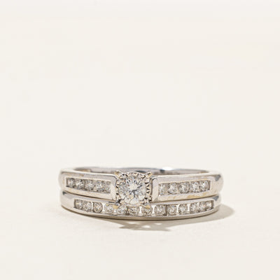 Channel Set Diamond Wedding Set | 0.50ctw | SZ 7.5 |