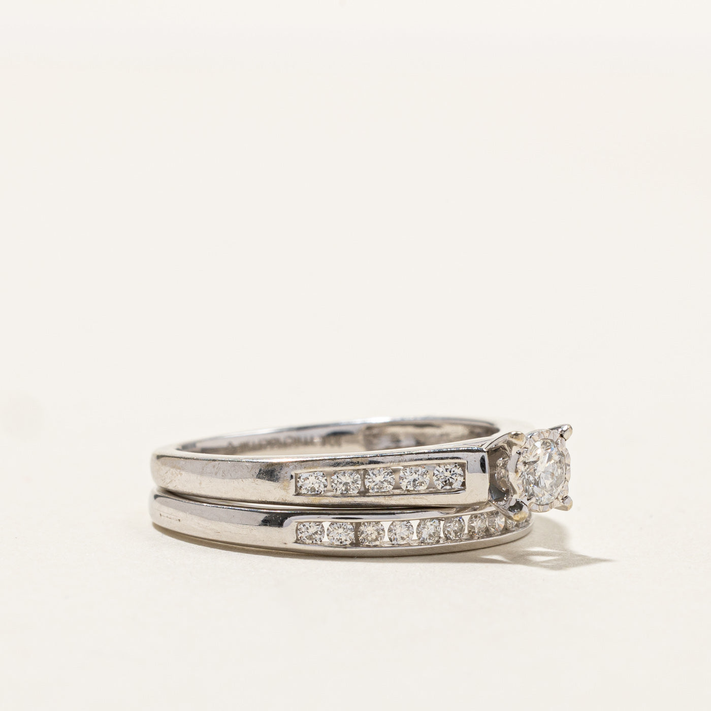Channel Set Diamond Wedding Set | 0.50ctw | SZ 7.5 |