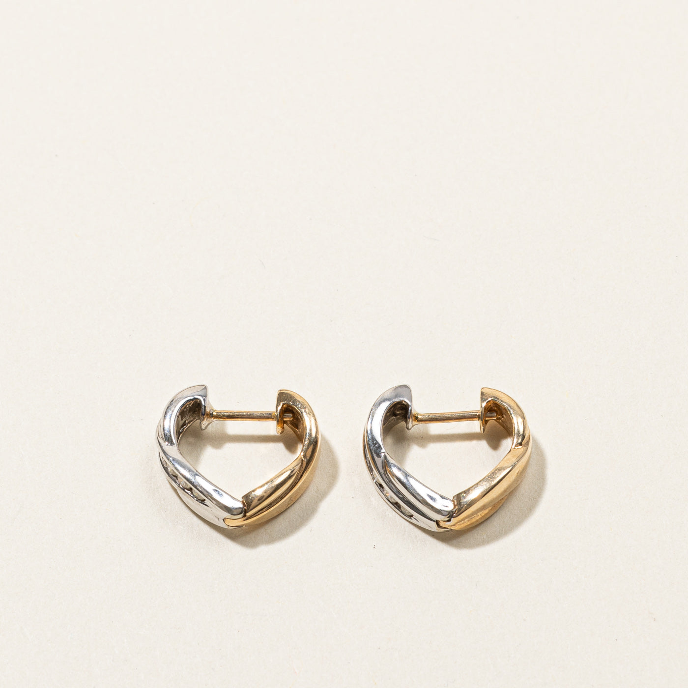 Boucles d'oreilles créoles serties de diamants en canal | 0,20 ct | 