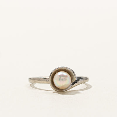 Pearl White Gold Ring | SZ 7.25 |