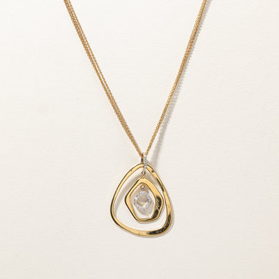 Textured Diamond Pendant Necklace | 0.30ctw |16
