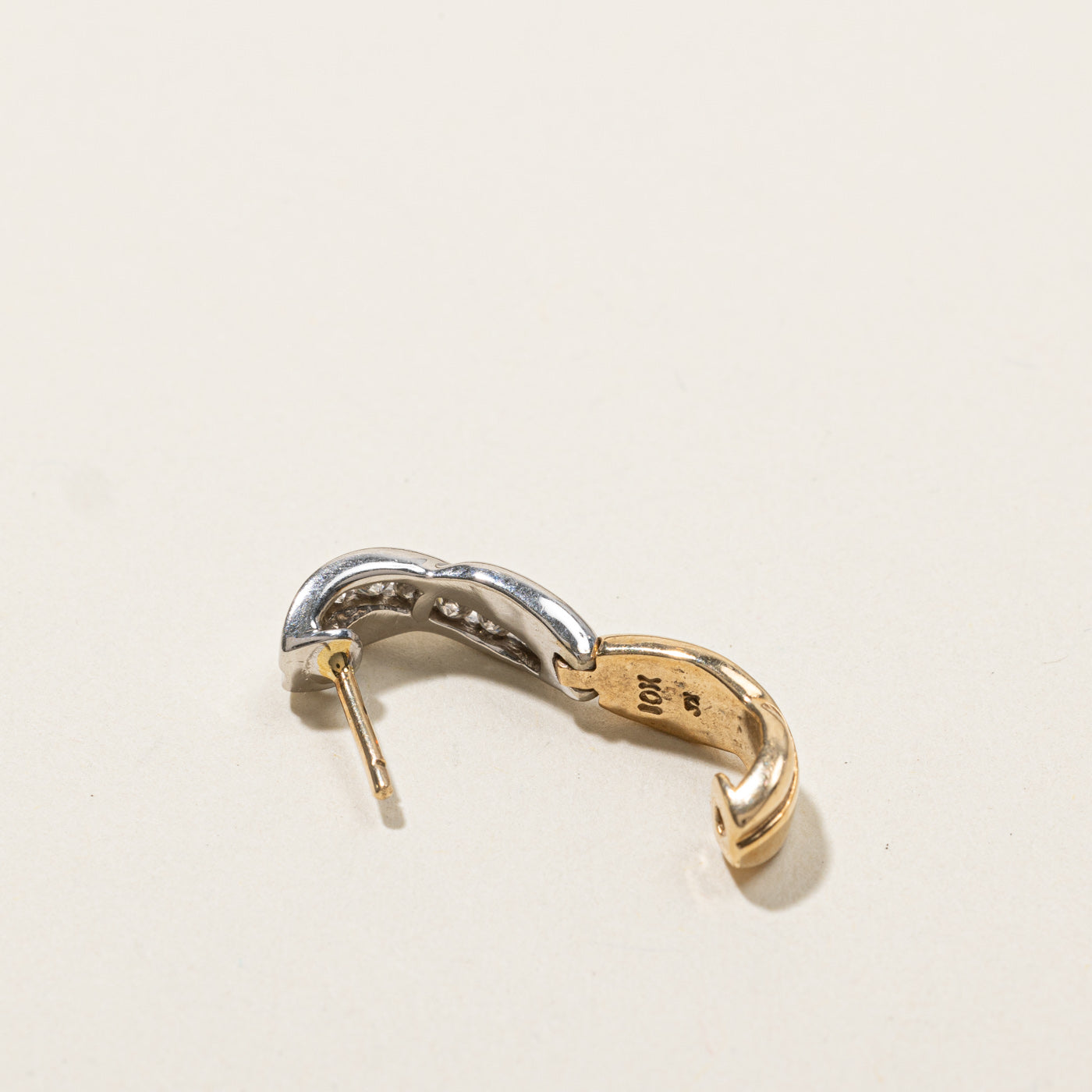 Boucles d'oreilles créoles serties de diamants en canal | 0,20 ct | 