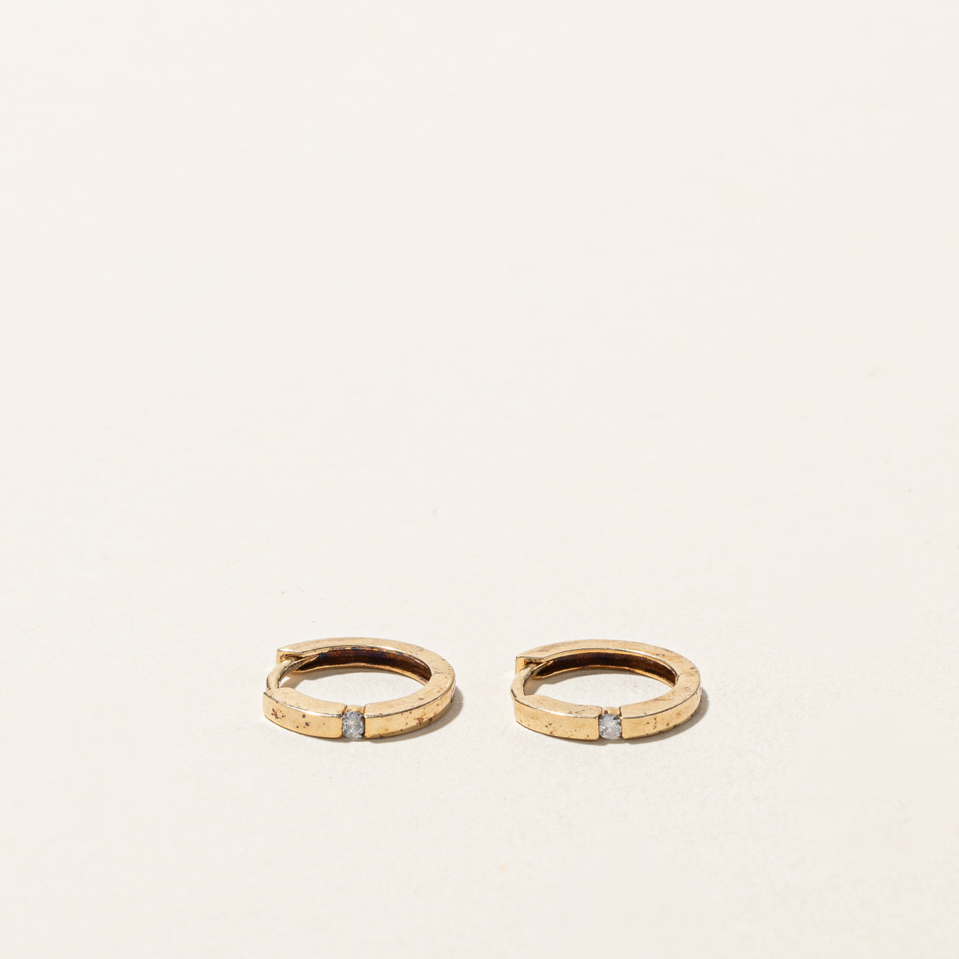 Boucles d'oreilles créoles en diamant | 0,04 ct | 