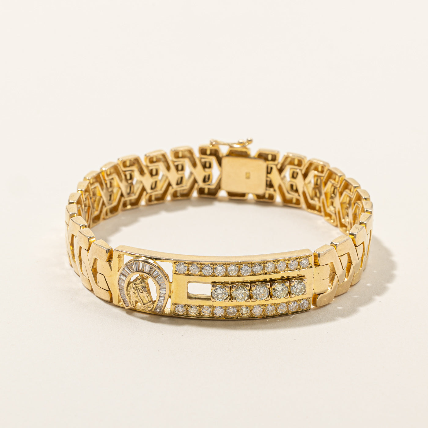 Diamond Horseshoe Chain Bracelet | 2.06ctw | 8"|
