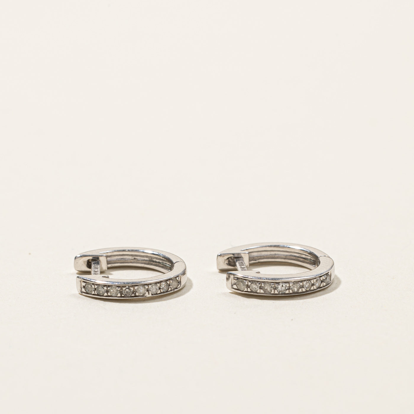 Diamond Huggie Earrings | 0.08ctw |