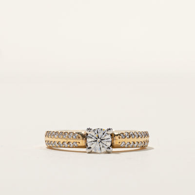 Solitaire with Accents Diamond Ring | 0.58ctw | SZ 6 |