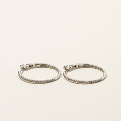Pave Diamond Hoops | 0.38ctw |