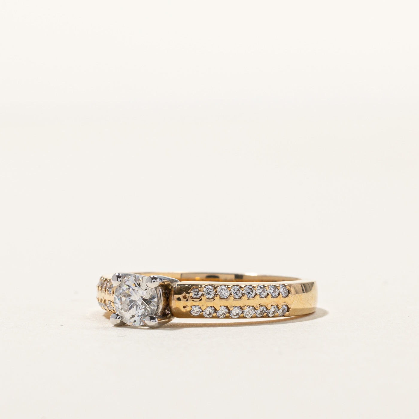 Solitaire with Accents Diamond Ring | 0.58ctw | SZ 6 |