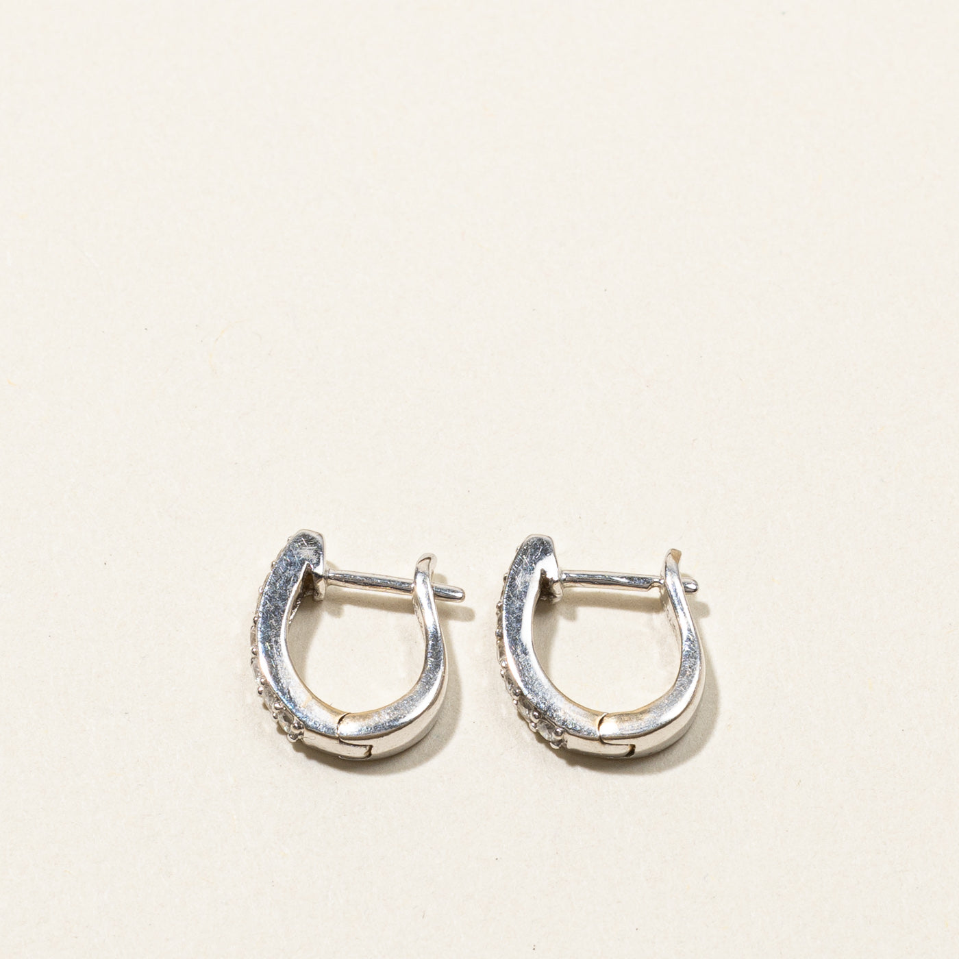 Pave Diamond Huggie Earrings | 0.28ctw |