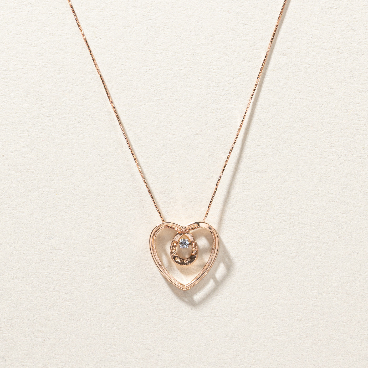 Diamond Heart Pendant Necklace | 0.05ct | 18"|