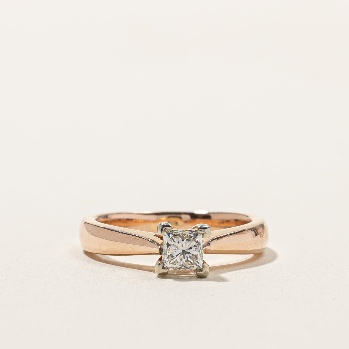 Princess Cut Diamond Reverse Tapered Ring | 0.53ct | SZ 6.25