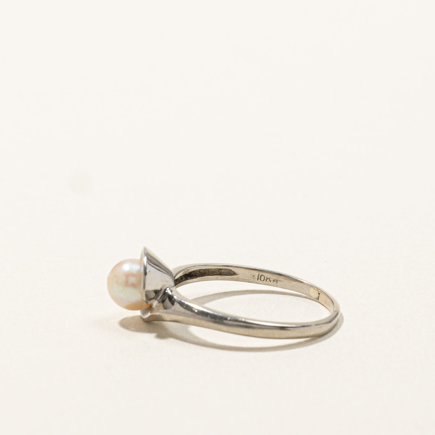 Pearl White Gold Ring | SZ 7.25 |
