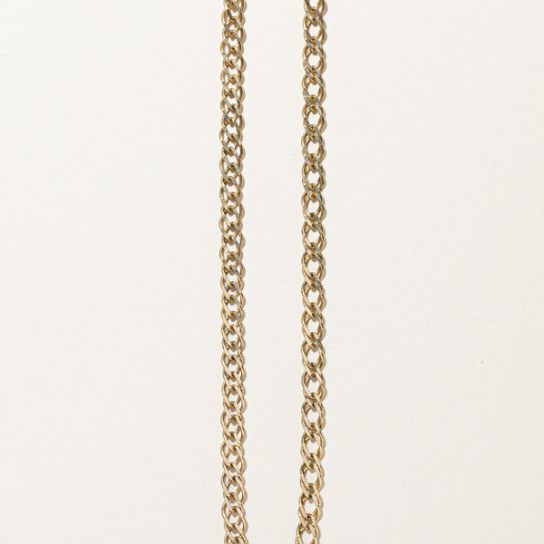 Yellow Gold Double Curb Link Chain | 20