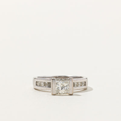 Princess Diamond with Accents Ring | 1.00ctw I1 H/I | SZ 5 |