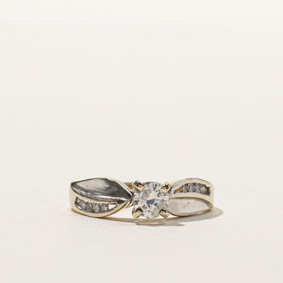 Solitaire with Accents Diamond Ring | 0.35ctw | SZ 4.75 |