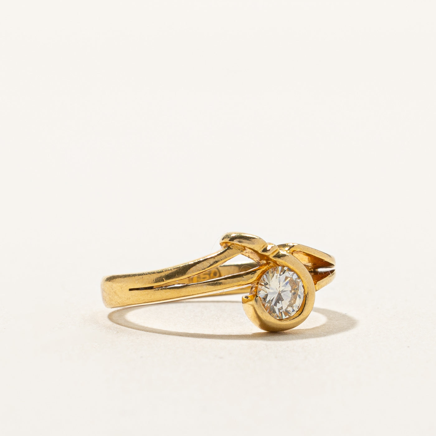 Bezel Set Diamond Abstract Ring | 0.22ct | SZ 4.25 |