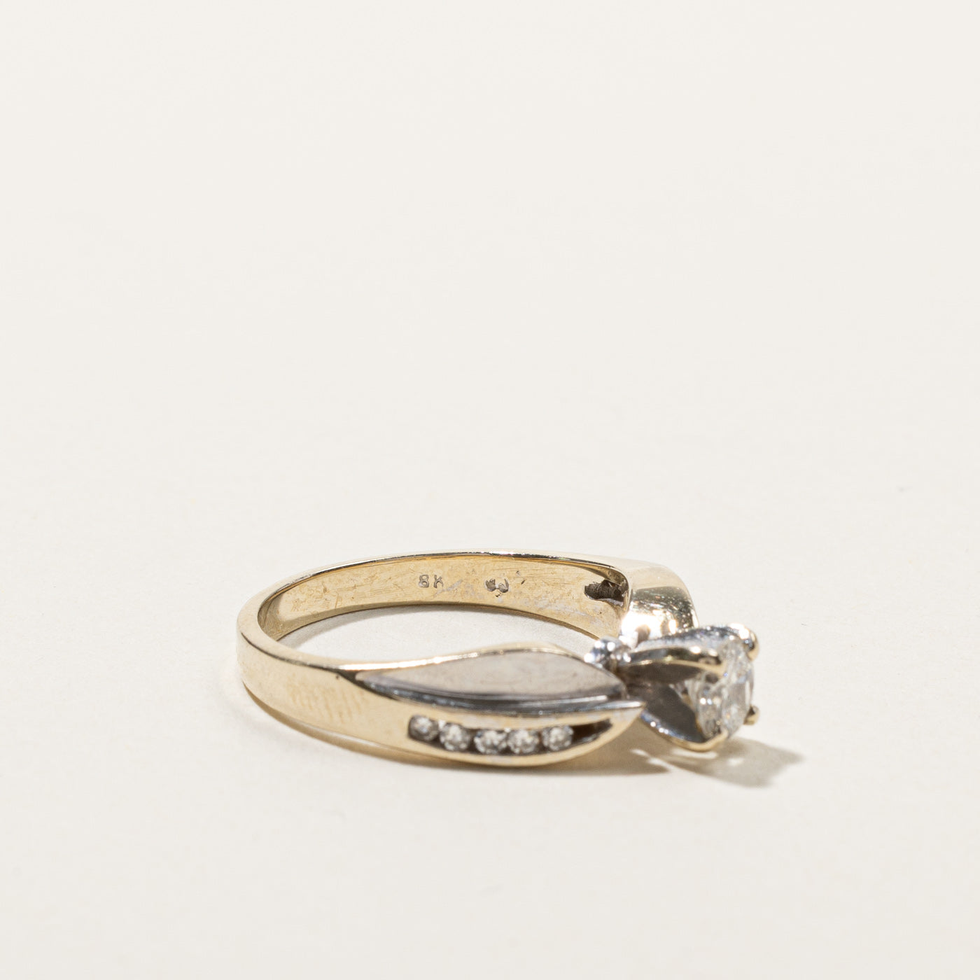 Solitaire with Accents Diamond Ring | 0.35ctw | SZ 4.75 |