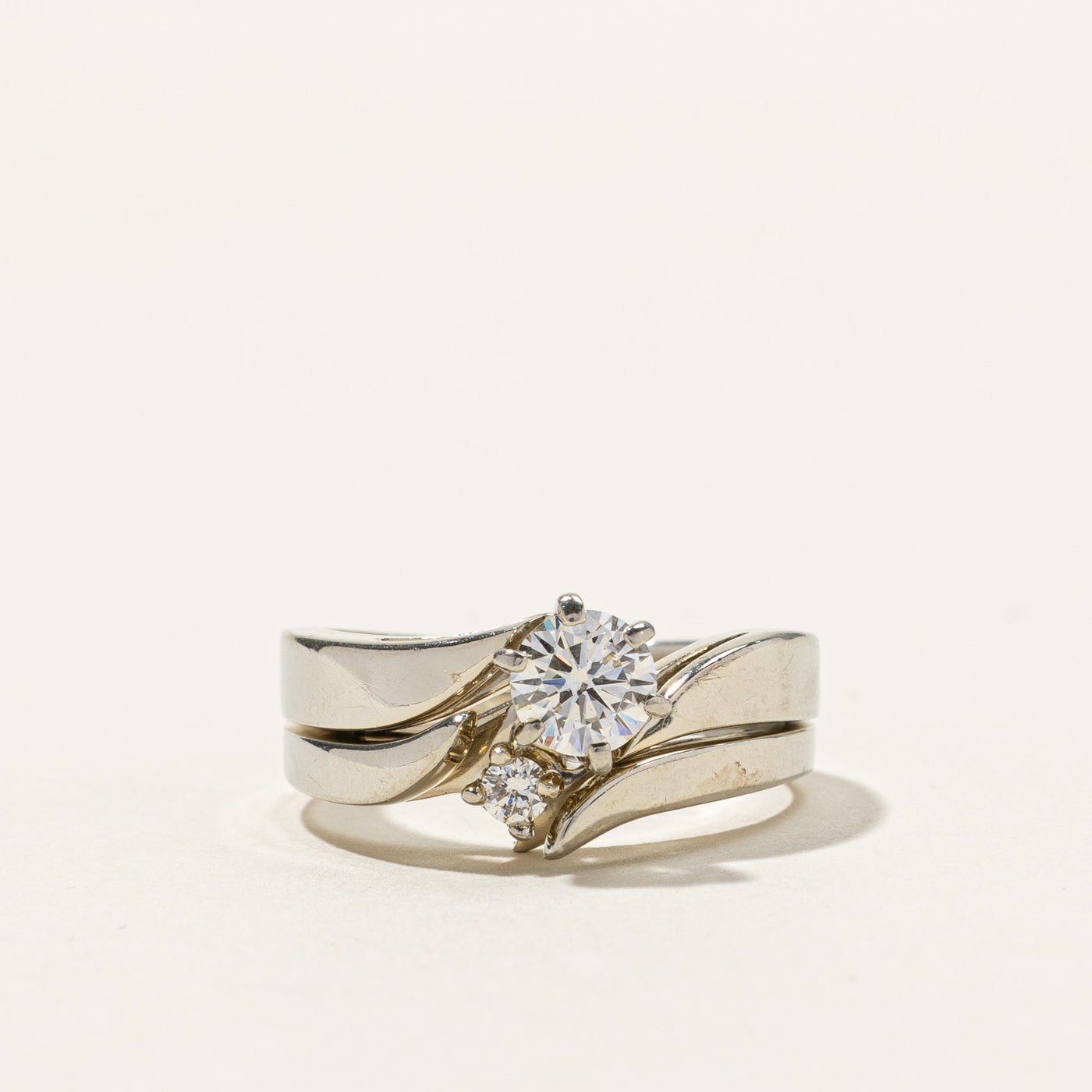 Diamond Soldered Wedding Ring Set | 0.52ctw | SZ 5.5 |