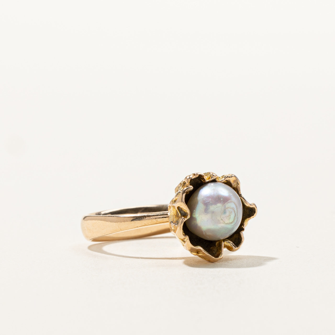 High Set Baroque Pearl Ring | SZ 6.5 |