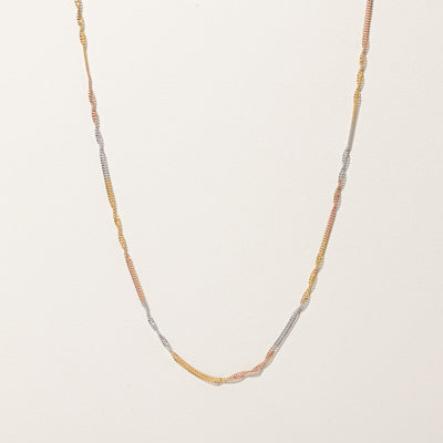Tri Tone Gold Chain | 18