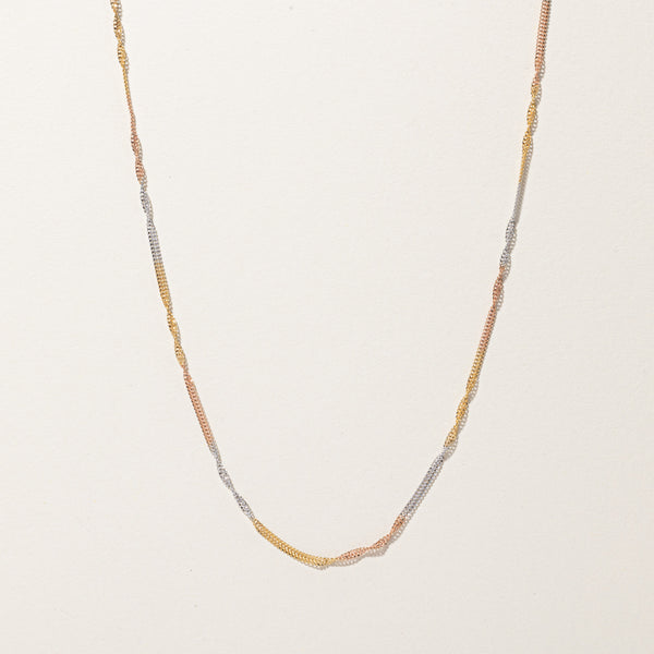 Tri Tone Gold Chain | 18