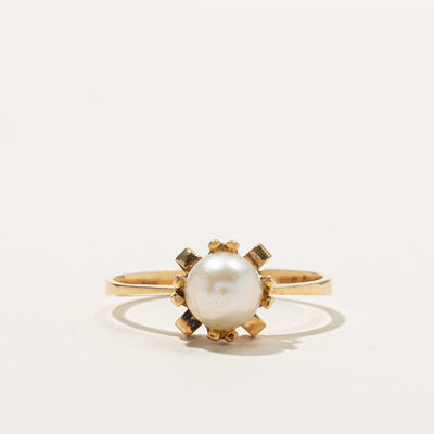 Solitaire Pearl Ring | SZ 8.5 |