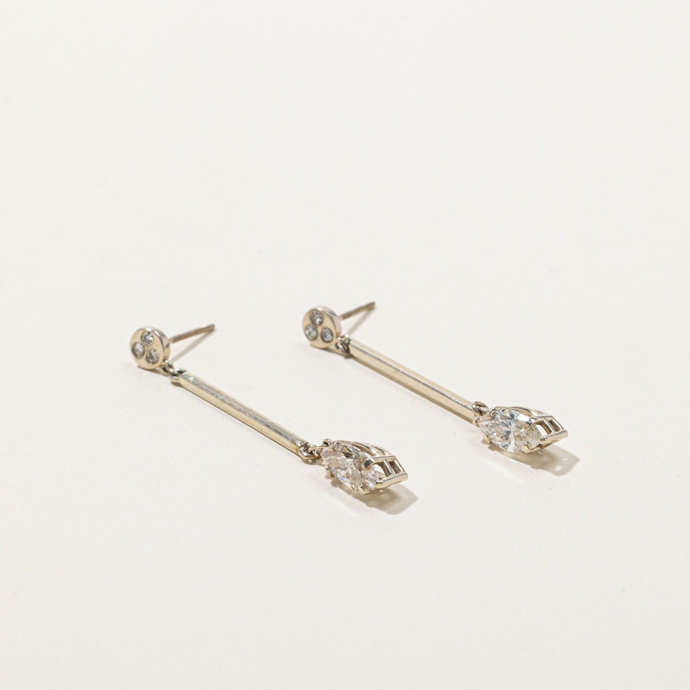 Marquise Diamond Drop Earrings | 1.40ctw |