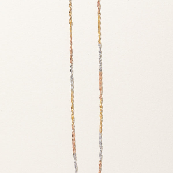 Tri Tone Gold Chain | 18