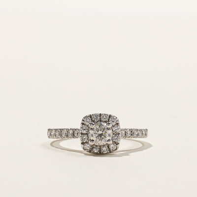 Halo Diamond Engagement Ring | 0.74ctw | SZ 6.25 |