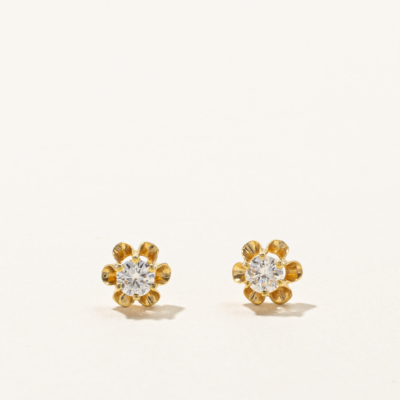 Belcher Set Diamond Stud Earrings | 0.28ctw |