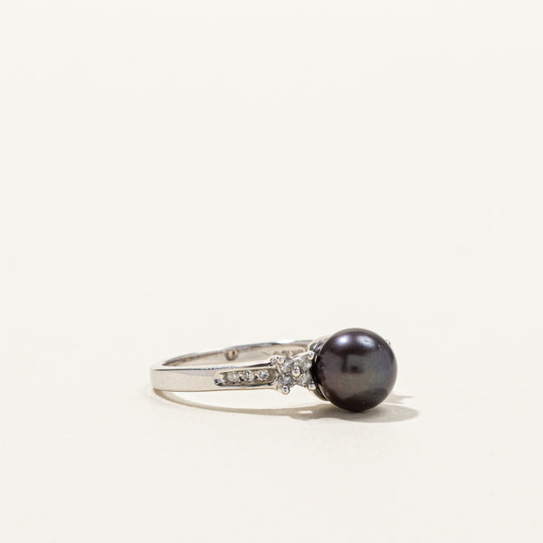 Pearl & Diamond Ring | 0.10ctw | SZ 6.75 |